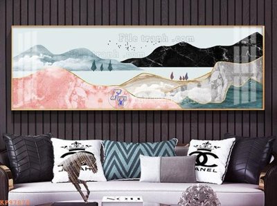 Cung cấp file tranh gốc File tranh hiện đại pha lê gương KF97878 độc quyền