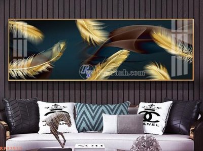 Download file gốc File tranh hiện đại pha lê gương KF97917 (in lụa) hoa lá