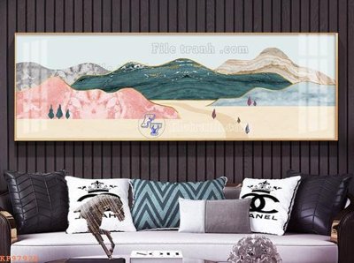 File ảnh File tranh hiện đại pha lê gương KF97928 (gốc) in PP, decal