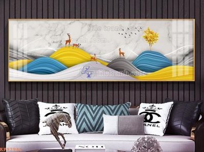 File ảnh gốc File tranh hiện đại pha lê gương KF97941 (chuyên in mica)