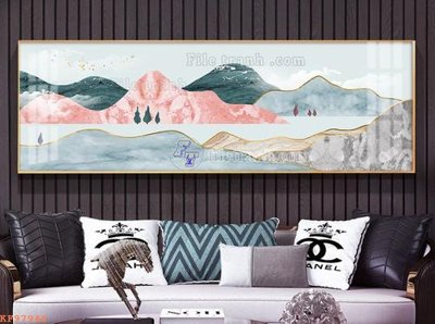 File gốc File tranh hiện đại pha lê gương KF97946 (in tráng gương) ốp tường