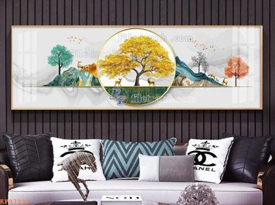 File tranh File tranh hiện đại pha lê gương KF97997 (file gốc) chủ đề phong thủy