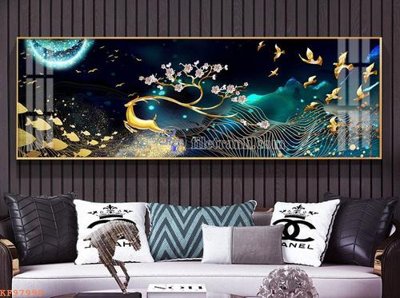 File in trần File tranh hiện đại pha lê gương KF97999 (file gốc) phong thủy