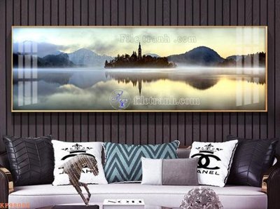 File gốc File tranh hiện đại pha lê gương KF98005 (in tráng gương) sang trọng