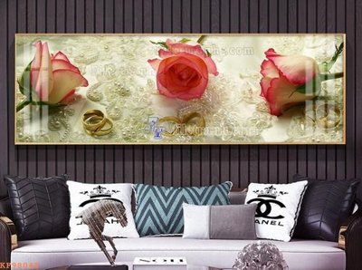 File in lụa File tranh hiện đại pha lê gương KF98048 (phong cảnh) File tranh hiện đại pha lê gương KF98048