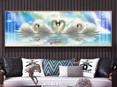 File gốc File tranh hiện đại pha lê gương KF98055 (cho in UV) siêu nét