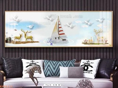 File tranh in tráng gương File tranh hiện đại pha lê gương KF98211 (siêu nét)