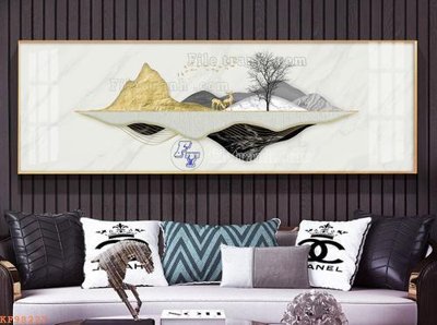 File tranh File tranh hiện đại pha lê gương KF98227 (gốc) chủ đề động vật