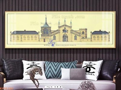 File gốc File tranh hiện đại pha lê gương KF98240 (phiên bản chuẩn) để in ấn