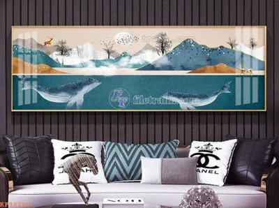 File ảnh File tranh hiện đại pha lê gương KF98280 (gốc) cho trang trí nhà hàng