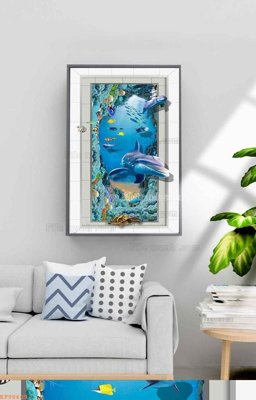 File tranh File tranh hiện đại pha lê gương KF98609 (bản gốc) in lụa 3D