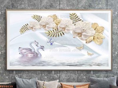 File in mica File tranh hiện đại pha lê gương KF98639 (ảnh gốc) đẹp