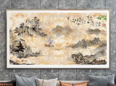 File tranh File tranh hiện đại pha lê gương KF98643 (bản gốc) in lụa 5D