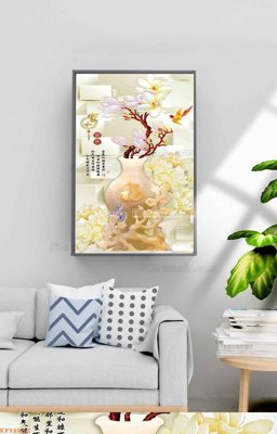 File gốc File tranh hiện đại pha lê gương KF98653 (in mica) làm bảng hiệu