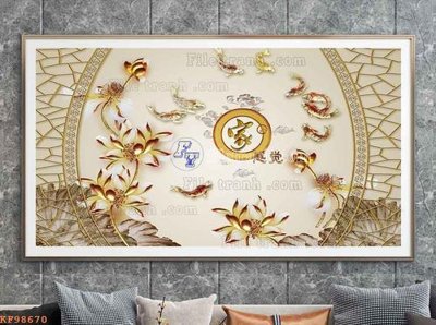 File tranh File tranh hiện đại pha lê gương KF98670 (bản gốc) treo phòng ăn