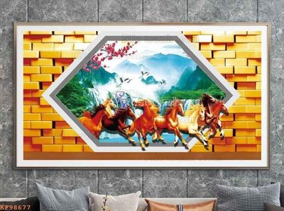 File tranh gốc File tranh hiện đại pha lê gương KF98677 (bản quyền) độc đáo