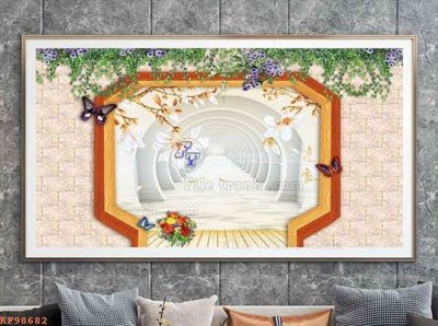 File ảnh File tranh hiện đại pha lê gương KF98682 (gốc) cho trang trí nhà hàng