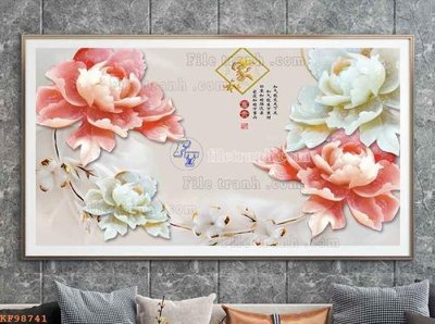 File in ấn File tranh hiện đại pha lê gương KF98741 chuyên nghiệp