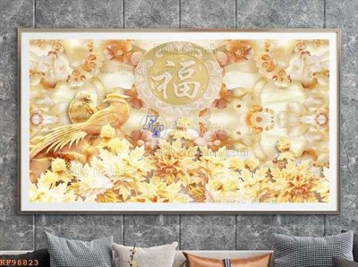 File gốc File tranh hiện đại pha lê gương KF98823 cho in ấn và thiết kế