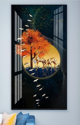 File tranh in mica File tranh hiện đại pha lê gương KF98913 (độ phân giải cao)