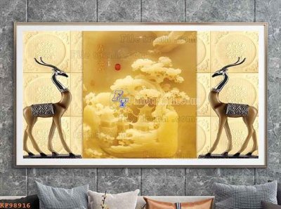 Tải file gốc File tranh hiện đại pha lê gương KF98916 (in bạt) quảng cáo