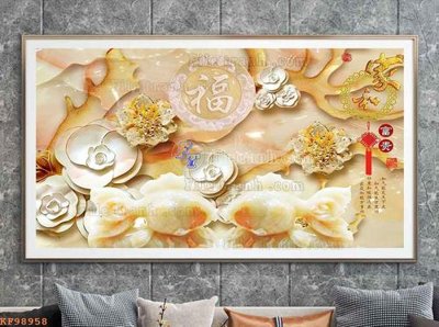 File gốc in ấn File tranh hiện đại pha lê gương KF98958 chất lượng vượt trội