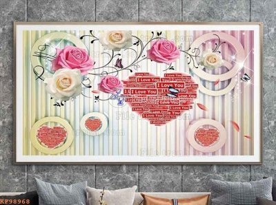 File in trần File tranh hiện đại pha lê gương KF98968 (bản gốc) mây trời