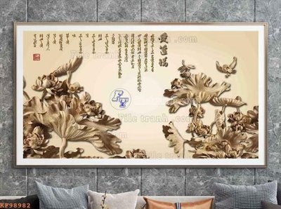 File ảnh File tranh hiện đại pha lê gương KF98982 (gốc) dùng in Pano