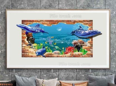 Tải file gốc File tranh hiện đại pha lê gương KF98983 dùng cho in ấn