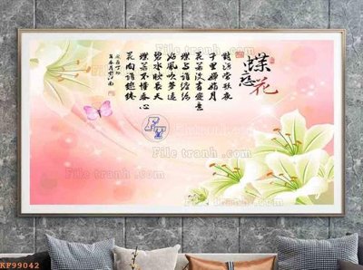 File in ấn File tranh hiện đại pha lê gương KF99042 chuyên nghiệp