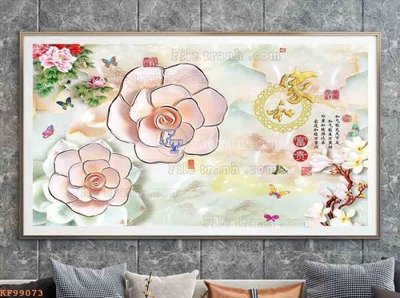File tranh File tranh hiện đại pha lê gương KF99073 (file gốc) chuẩn màu in
