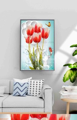 File gốc File tranh hiện đại pha lê gương KF99087 (ảnh chi tiết) để in ấn