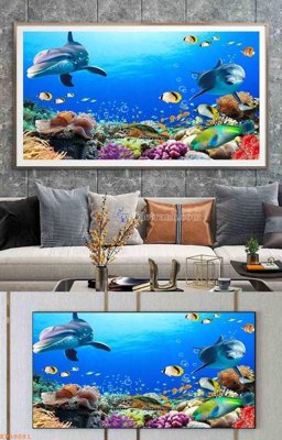 File in trần File tranh hiện đại pha lê gương KF99091 (bản gốc) 5D