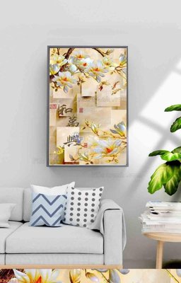 File tranh gốc PSD File tranh hiện đại pha lê gương KF99124 còn nguyên layer