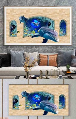 File PSD File tranh hiện đại pha lê gương KF99128 (nguyên bản) cho thiết kế