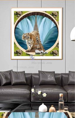 Cung cấp file tranh gốc File tranh hiện đại pha lê gương KF99129 độc quyền