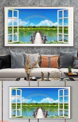 File gốc File tranh hiện đại pha lê gương KF99238 (ảnh chi tiết) để in lụa