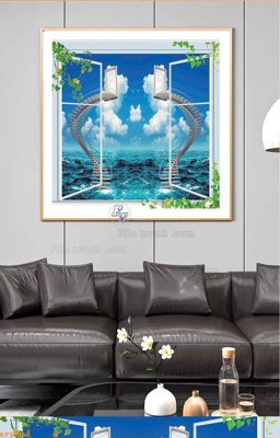 File ảnh File tranh hiện đại pha lê gương KF99250 (gốc) in backdrop sự kiện