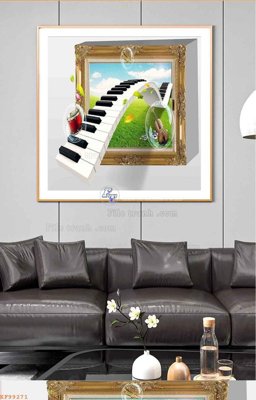 File in lụa File tranh hiện đại pha lê gương KF99271 (hoa văn) File tranh hiện đại pha lê gương KF99271