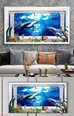 File tranh File tranh hiện đại pha lê gương KF99288 (gốc) in vải canvas