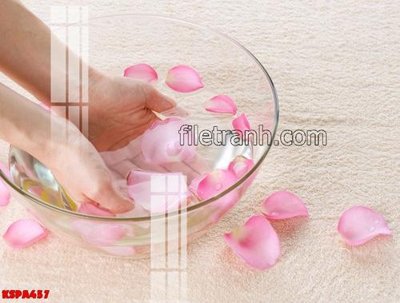 File PSD Tranh trang trí Spa làm đẹp KSPA457 (gốc) nhiều lớp (multi-layer)