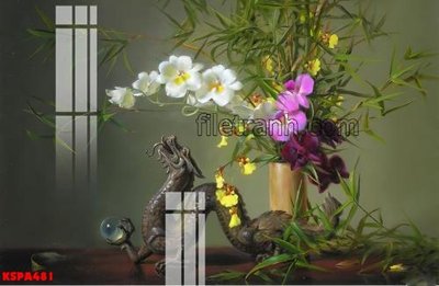 Hình ảnh file gốc in trần nhà Tranh trang trí Spa làm đẹp KSPA481