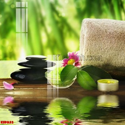 File tranh Tranh trang trí Spa làm đẹp KSPA52 (gốc) in trên kính