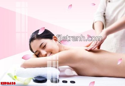 File tranh gốc Tranh trang trí Spa làm đẹp KSPA628 chủ đề hiện đại