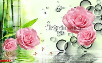 File in lụa Tranh trang trí Spa làm đẹp KSPA87 (hoa văn) Tranh trang trí Spa làm đẹp KSPA87