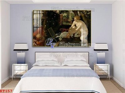 File ảnh File tranh treo thiếu nữ khỏa thân nhà nghỉ KT157 (gốc) in biển hiệu