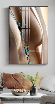 File gốc File tranh treo thiếu nữ khỏa thân nhà nghỉ KT194 (in tráng gương) sang trọng