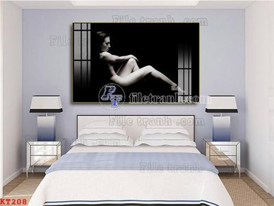 Tải về hình ảnh gốc File tranh treo thiếu nữ khỏa thân nhà nghỉ KT208 sắc nét