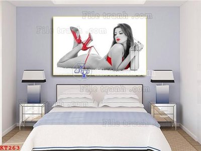 Download file File tranh treo thiếu nữ khỏa thân nhà nghỉ KT263 (gốc) cho xưởng in