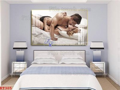 Tải file gốc File tranh treo thiếu nữ khỏa thân nhà nghỉ KT305 (in khổ lớn) không mờ